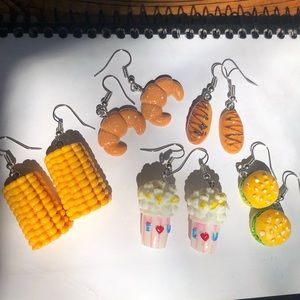 Novelty Food Earrings 5 pairs